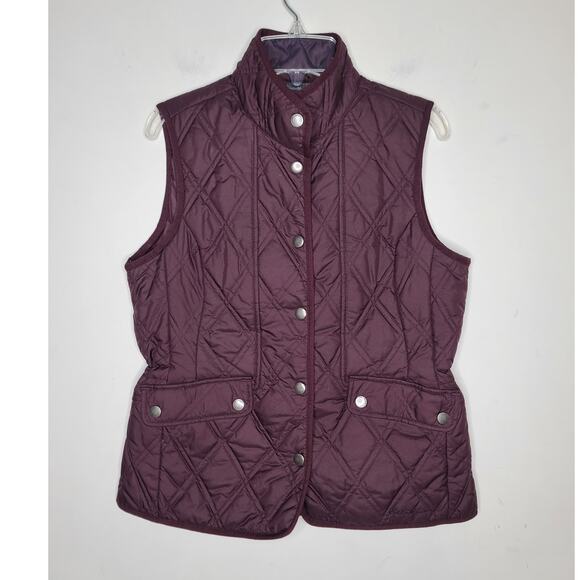 Eddie Bauer purple quilted puffer vest with pockets - XS - Picture 1 of 5